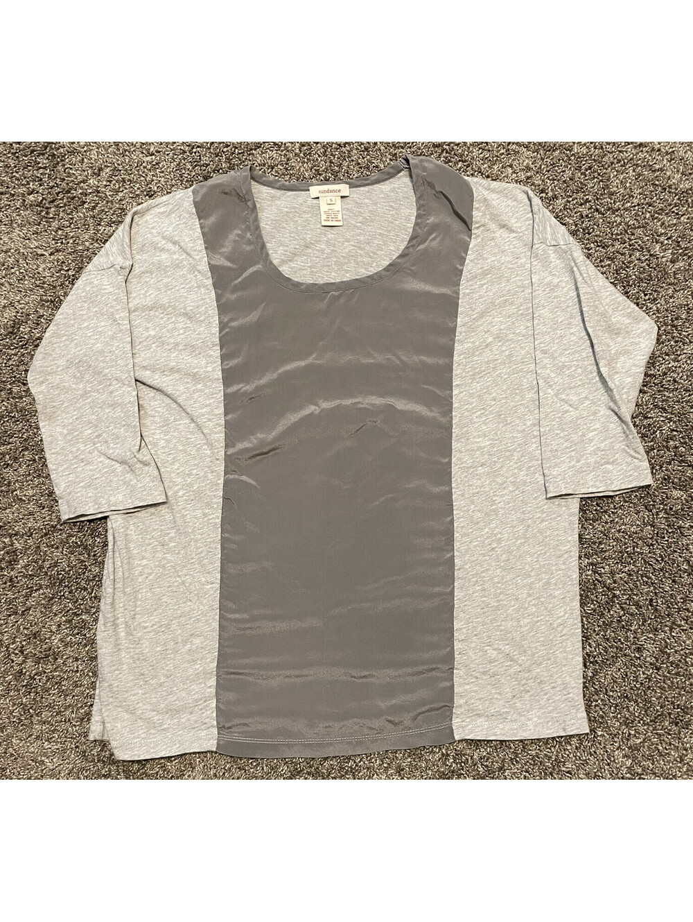 Sundance Women’s Cotton Slik Shirt Top, 3/4 Sleeve, Small